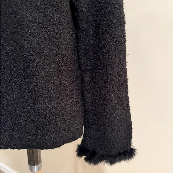 Vintage Rabbit Fur Trim Knit Jacket - Picture 5 of 8